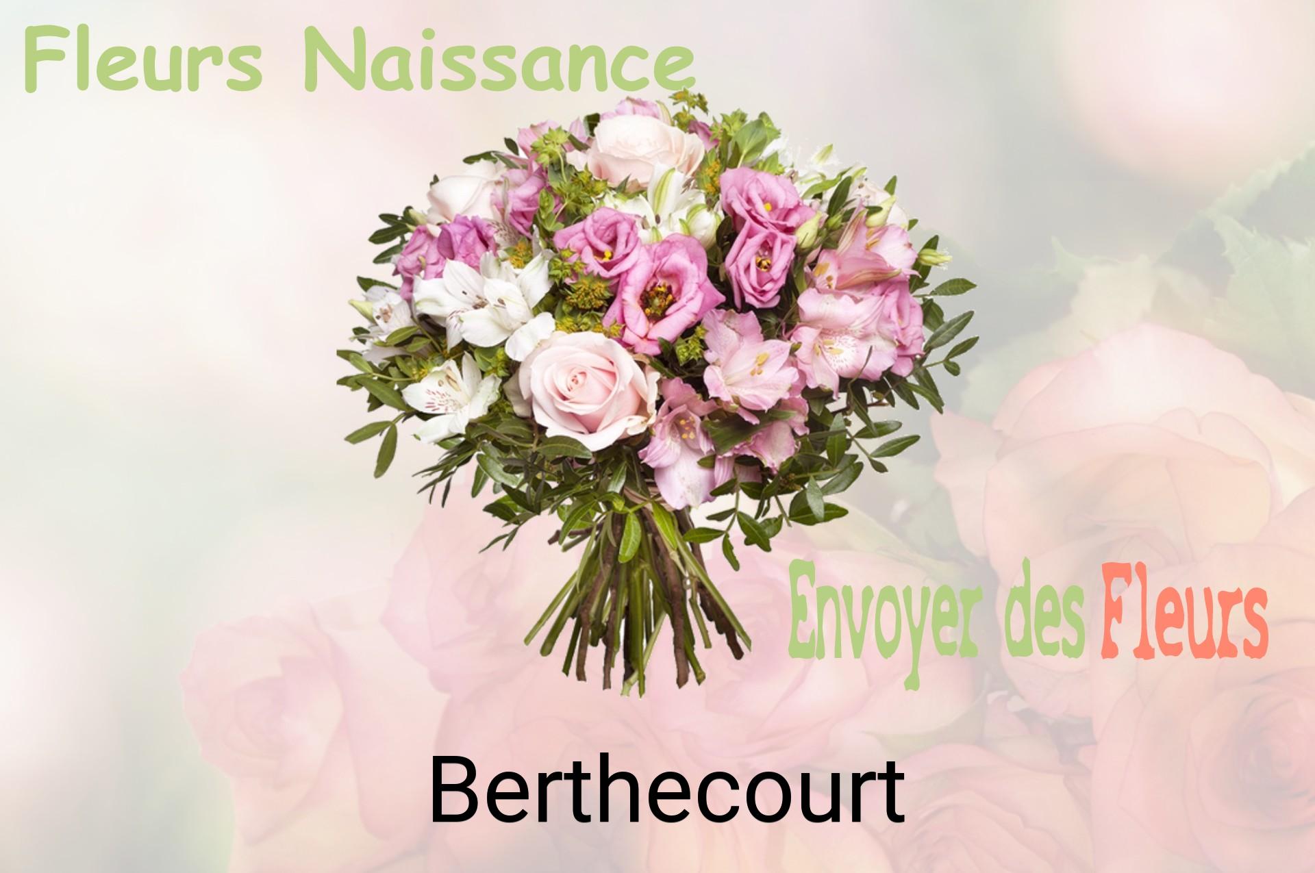 Bouquet de fleurs de naissance livré à Berthecourt