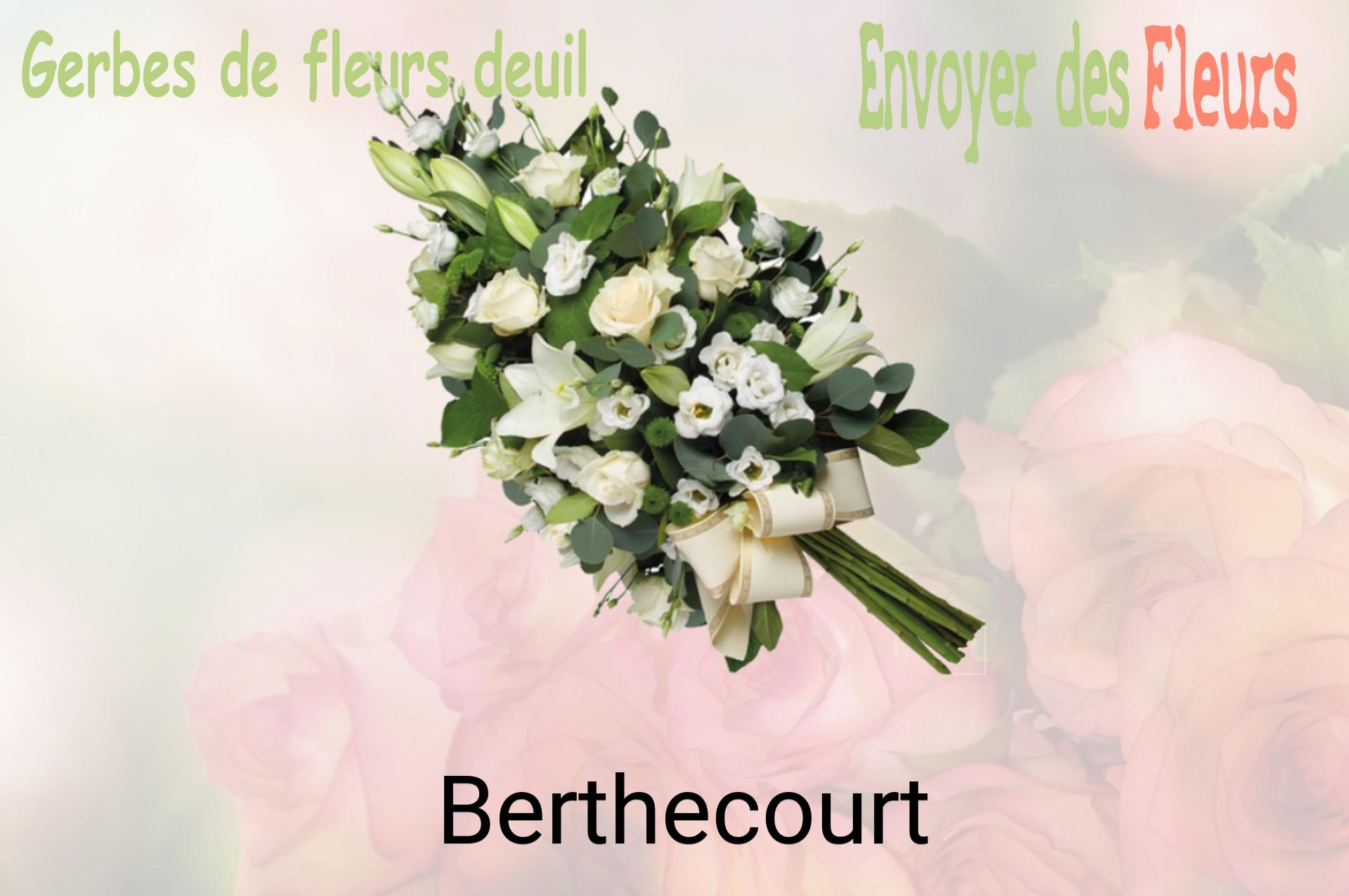 Gerbe de fleurs de deuil livrée à Berthecourt